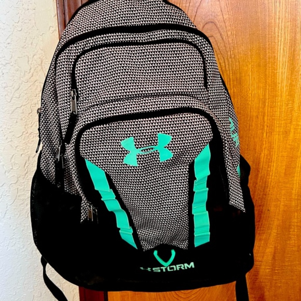 Under Armour Storm Backpack Grey/Aqua Misc